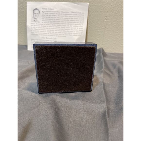 Polar Bear with Cubs Pewter Figure with Marble Base Henry Wilson - Picture 9 of 9